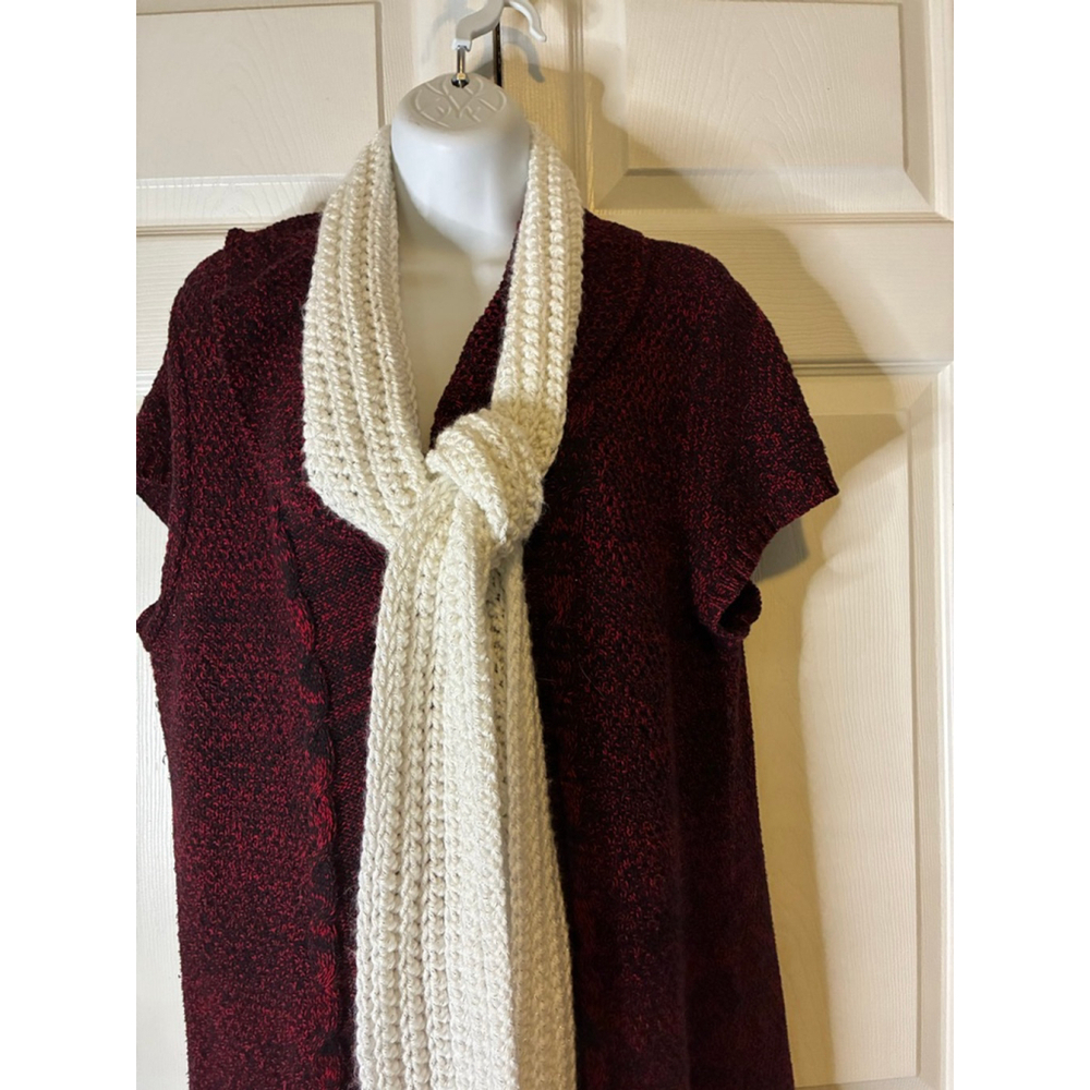 Women's Unbranded One Size White Silver Knit Scarf